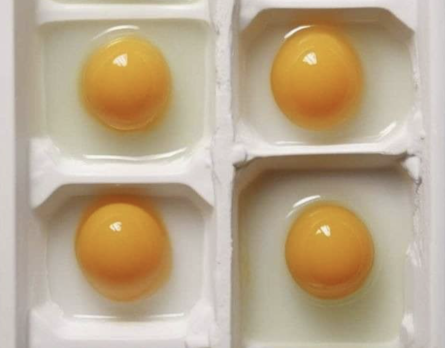 Crack eggs into an ice cube tray and freeze them. Here’s why