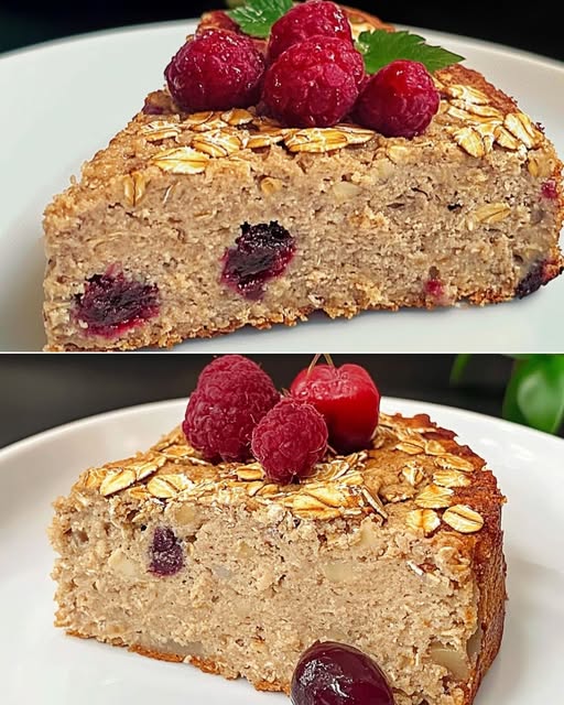 Healthy Oatmeal Breakfast Cake: A Nutritious No-Flour, No-Sugar Start to Your Day