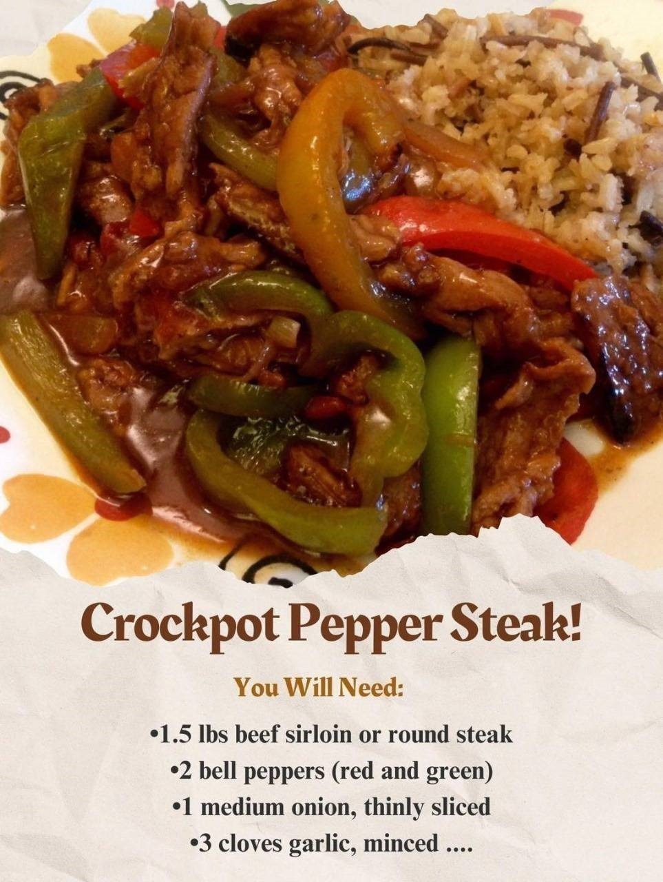 Crock Pot Pepper Steak