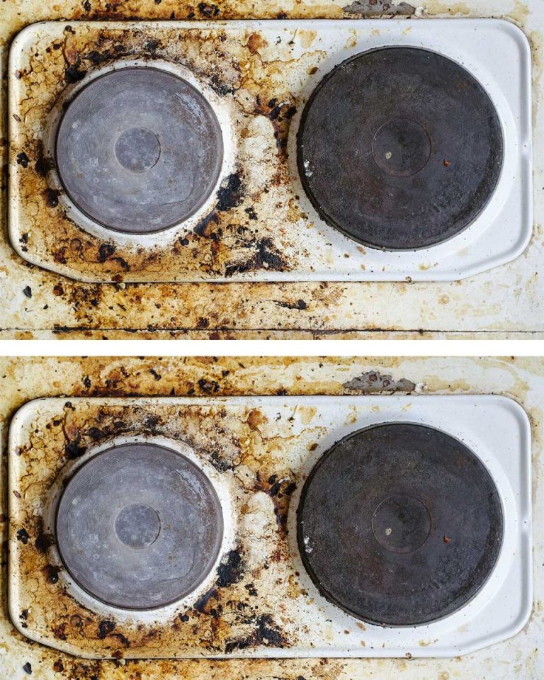 You are doing it all wrong. Here’s the best way to clean the grease off a hot plate