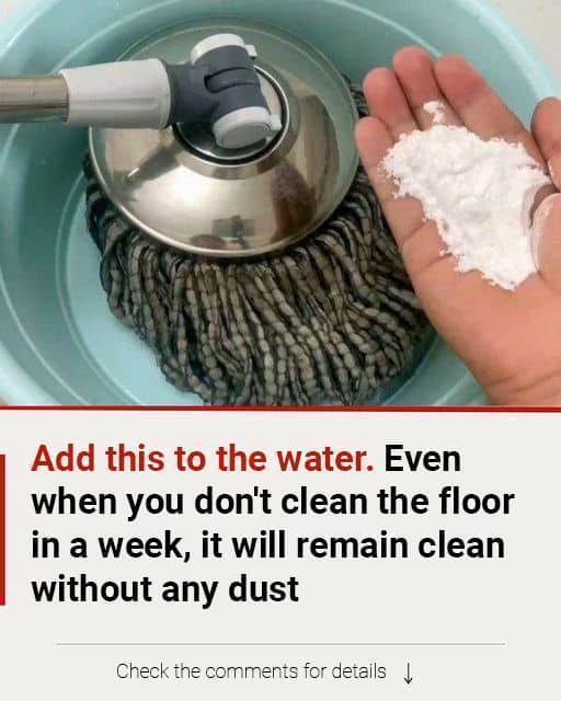 Add this to the water. Even when you don’t clean the floor in a week, it will remain clean without any dust