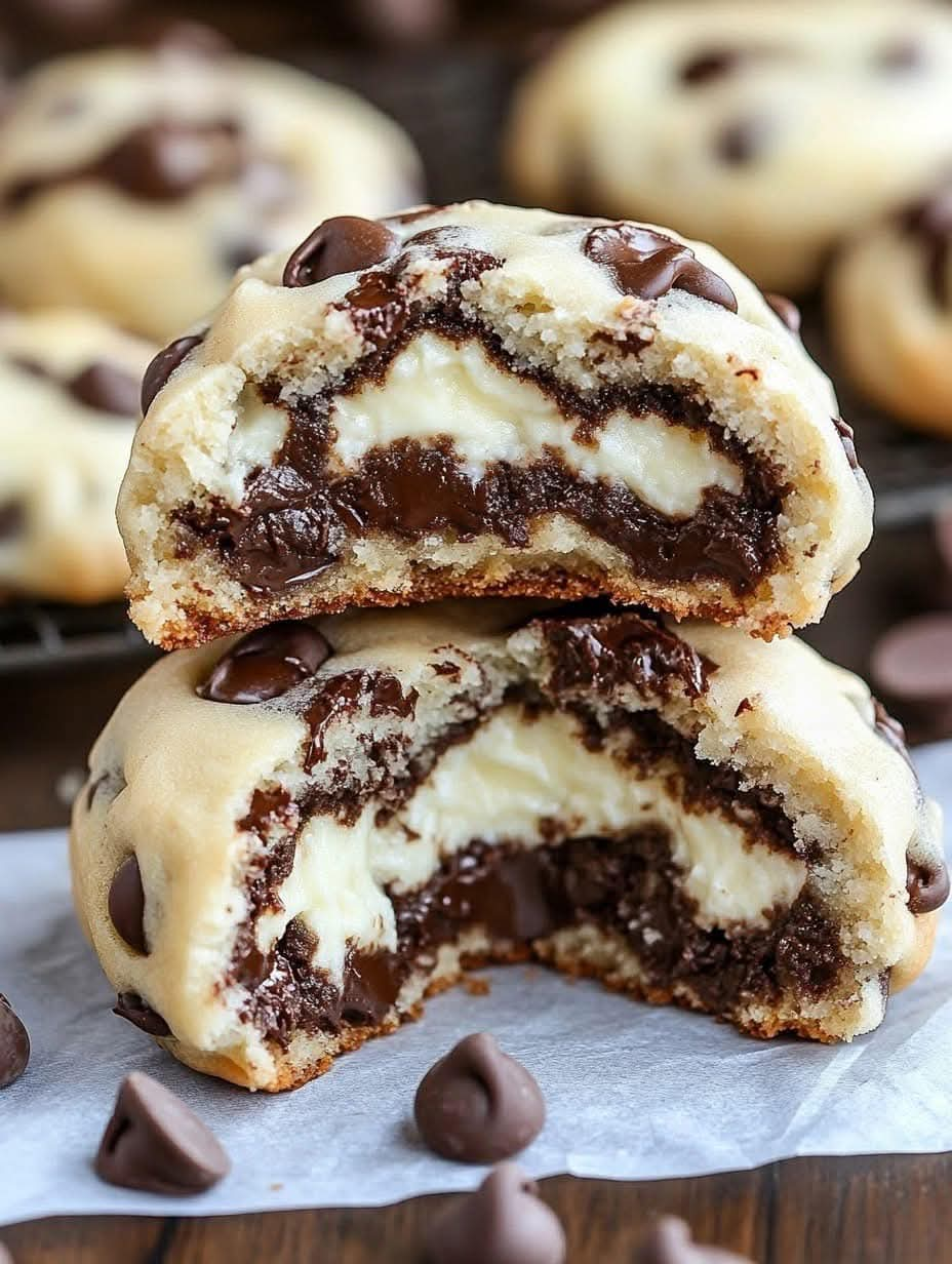 Cheesecake Stuffed Chocolate Chip Cookies