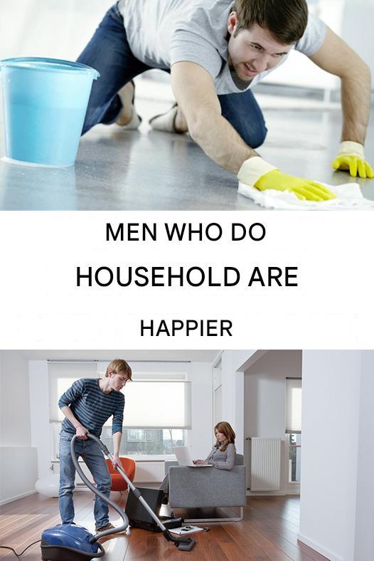 Men who do housework are happier