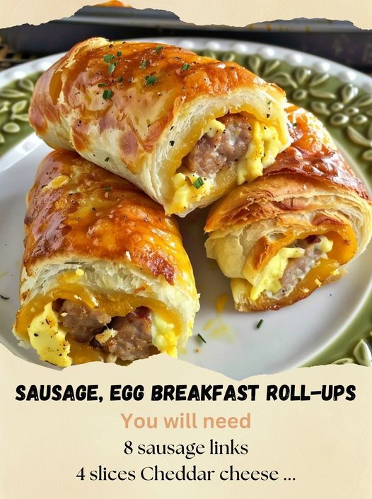 Sausage, Egg and Cheese Breakfast Roll-Ups