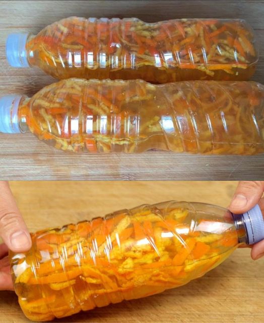 Orange peels, put them in a bottle of water: you can do anything with them | You save a lot of money at the end of the month