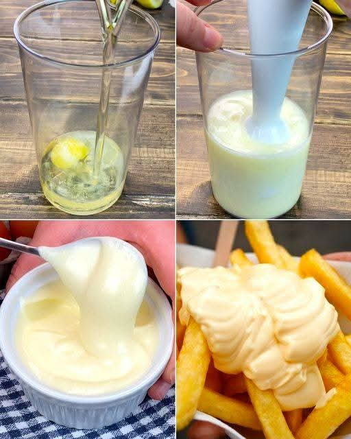 Homemade mayonnaise in just 2 minutes with an immersion blender!