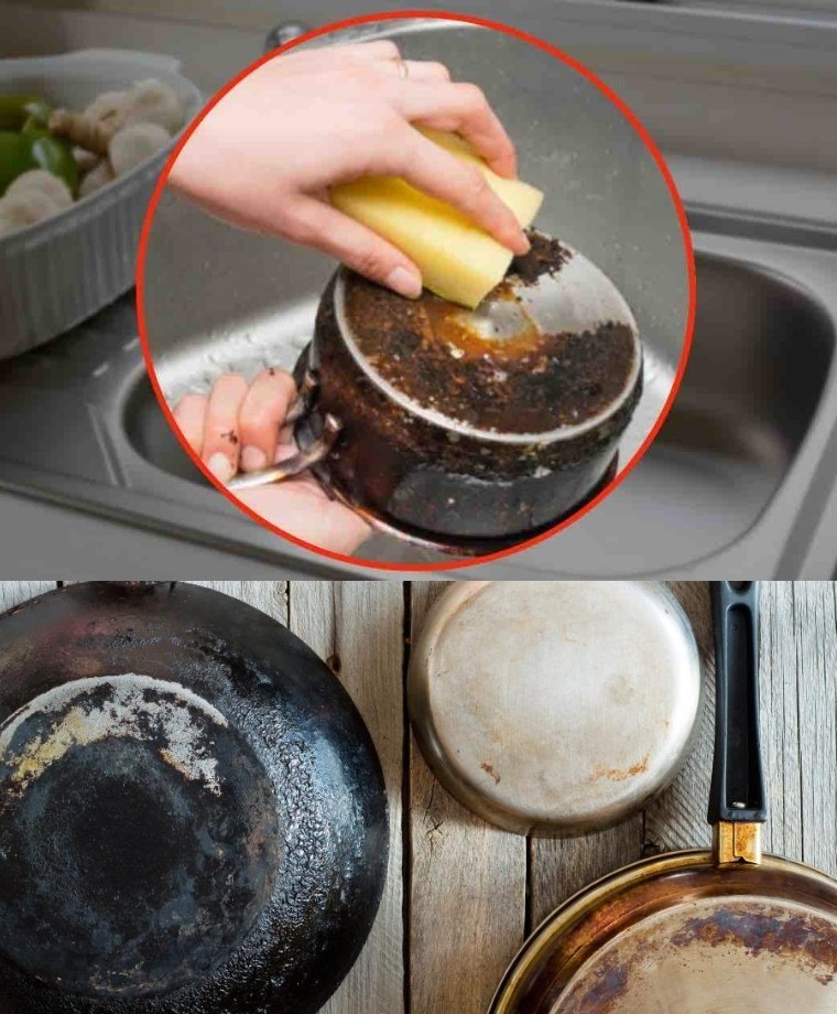 DIRTY, BURNT PANS, IT TAKES A SECOND TO GET THEM BACK TO NEW CONDITION – GET IN THE KITCHEN