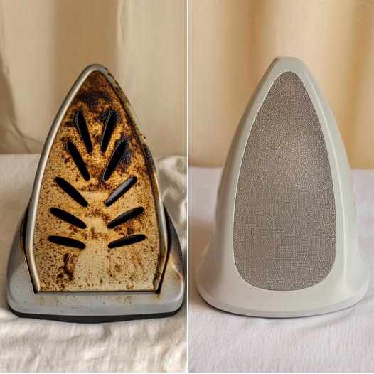 Burnt iron sole: I clean it in no time and without chemicals!