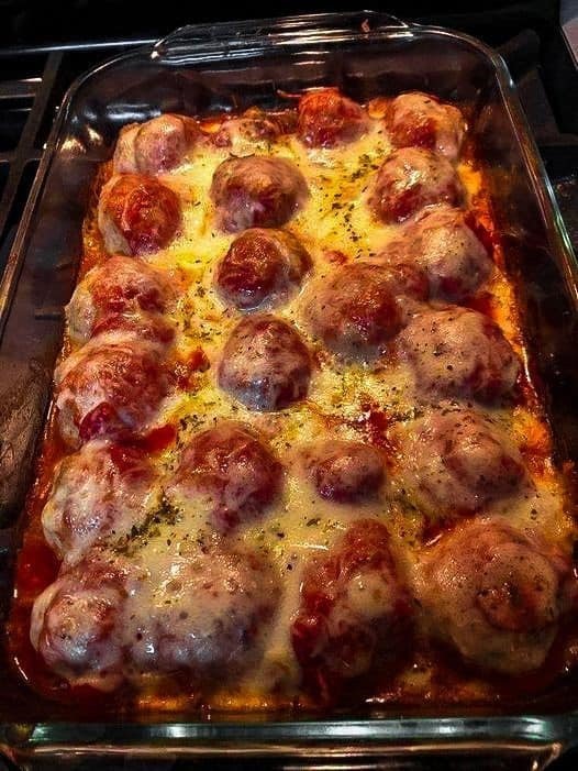 Dump and Bake Meatball Casserole