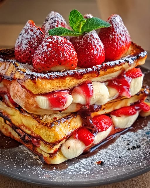 Strawberry Cheesecake Stuffed French Toast