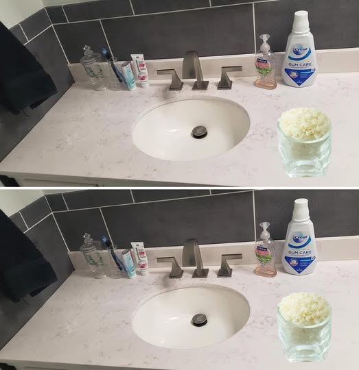 The makeup of rice glass in the bathroom is the ultimate solution to a very common problem