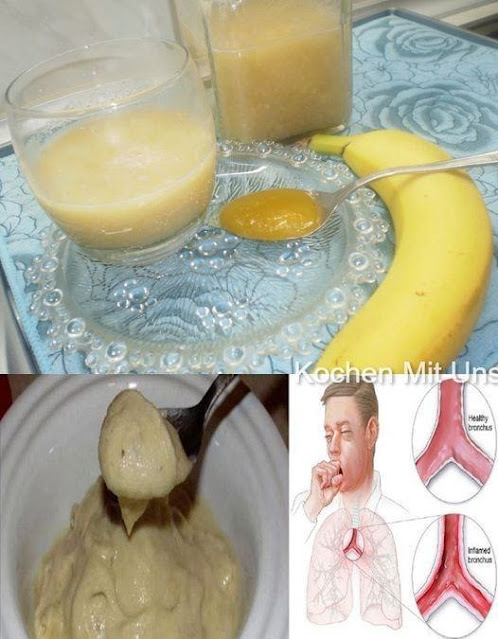 Mix bananas, honey and water!