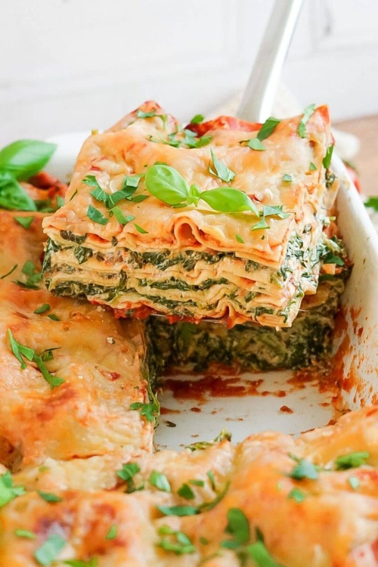 Vegetarian Lasagna with Spinach and Ricotta