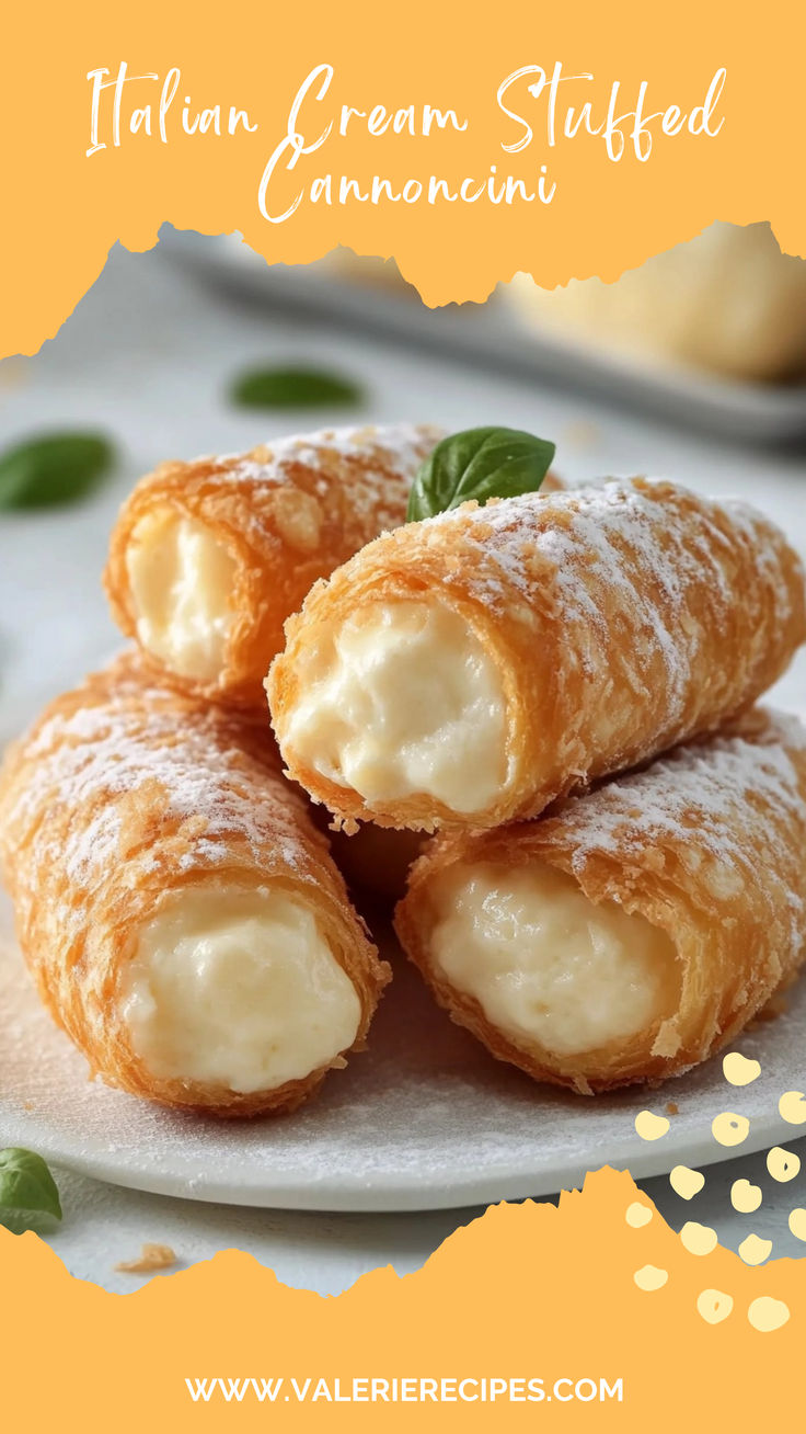 Italian Cream Stuffed Cannoncini