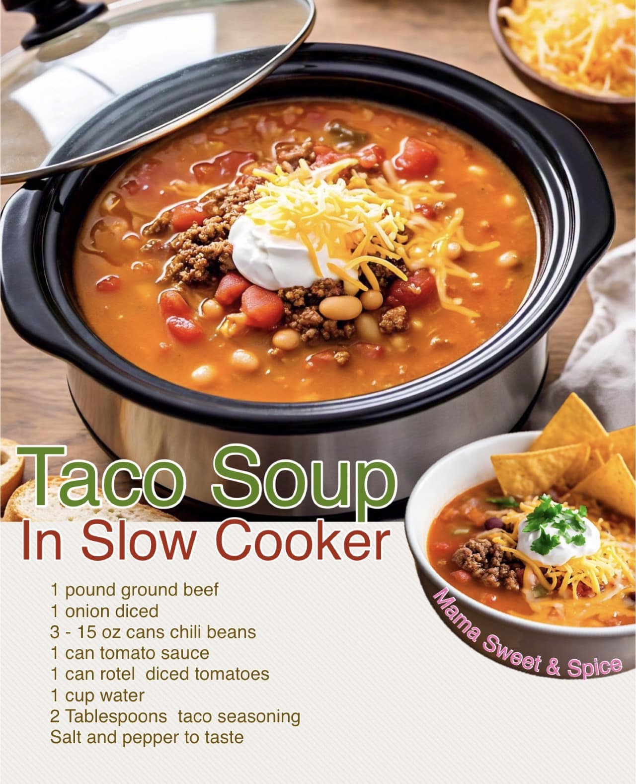 Taco Soup in Slow Cooker