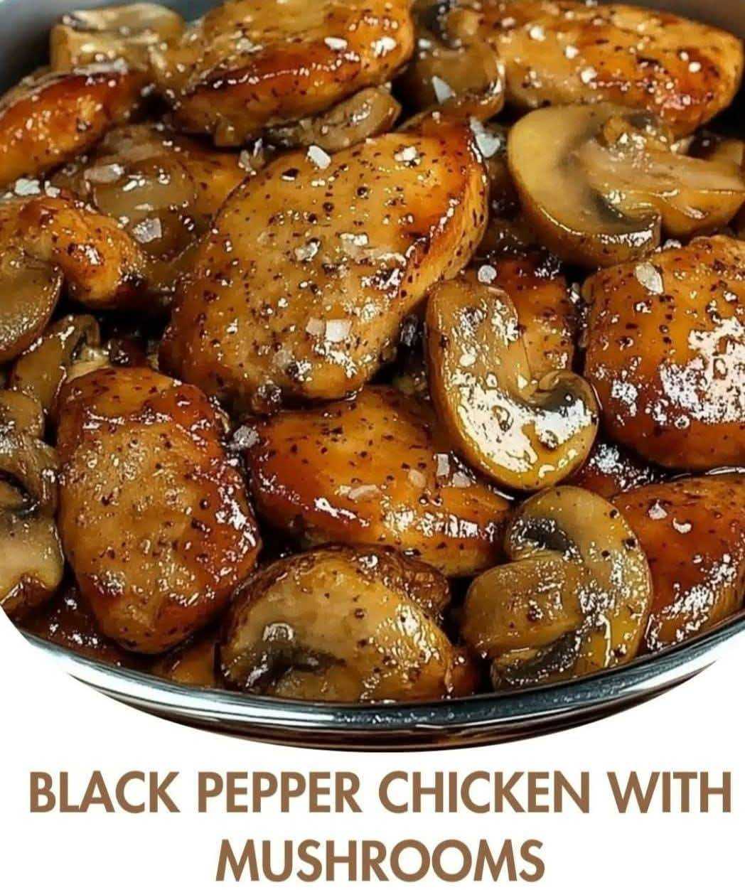 Black Pepper Chicken with Mushrooms