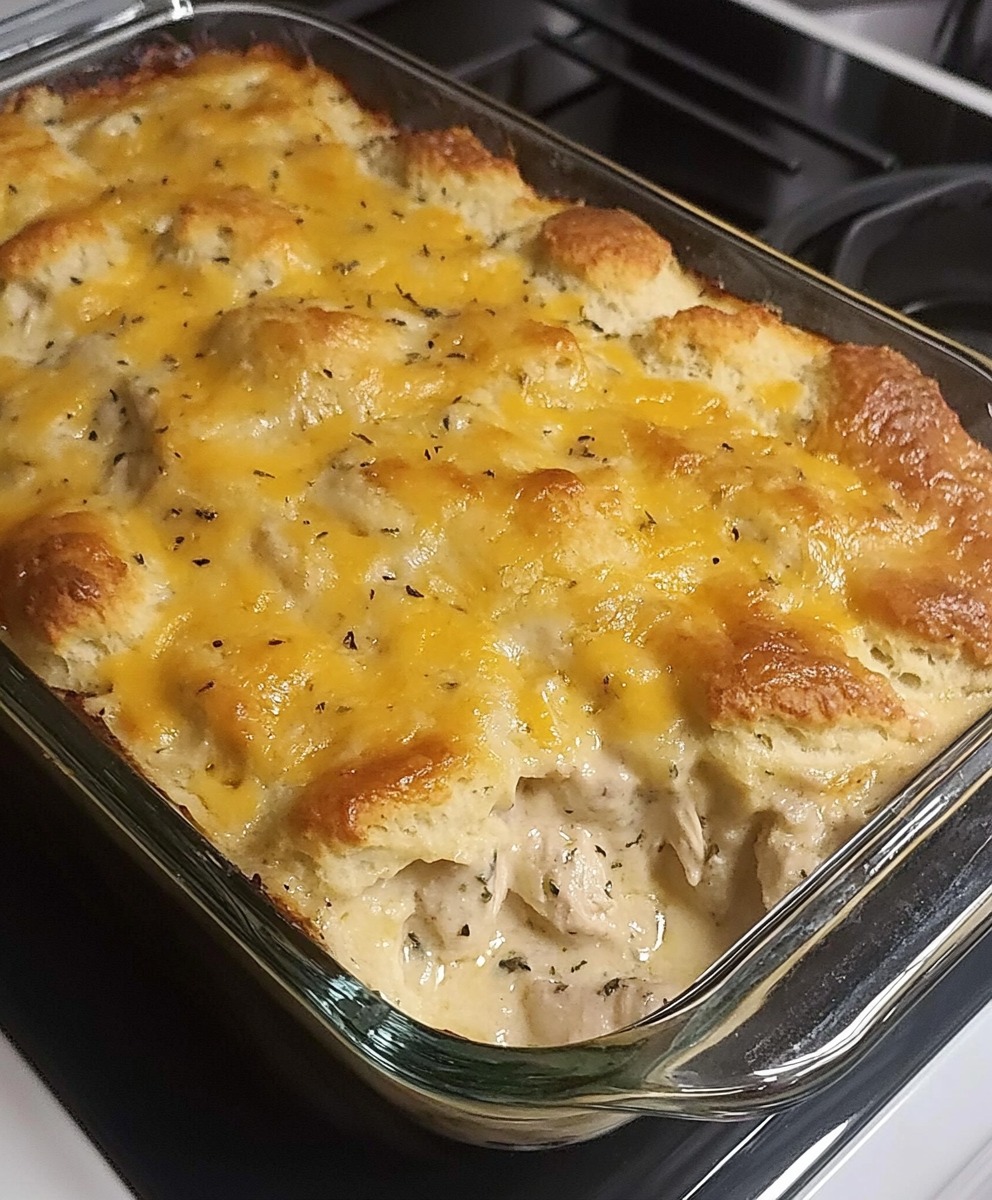 Creamed Chicken and Biscuits Casserole – Don’t LOSE this Recipe