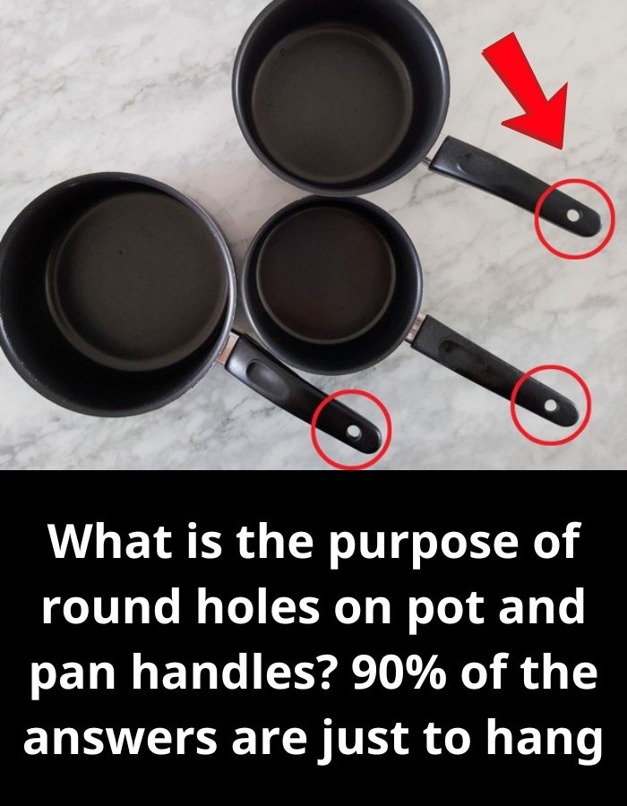 What is the purpose of round holes on pot and pan handles? 90% of the answers are just to hang