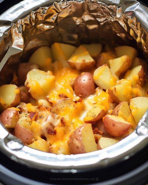 Wrap potatoes in foil and put them in a Crock-Pot for this comforting dish