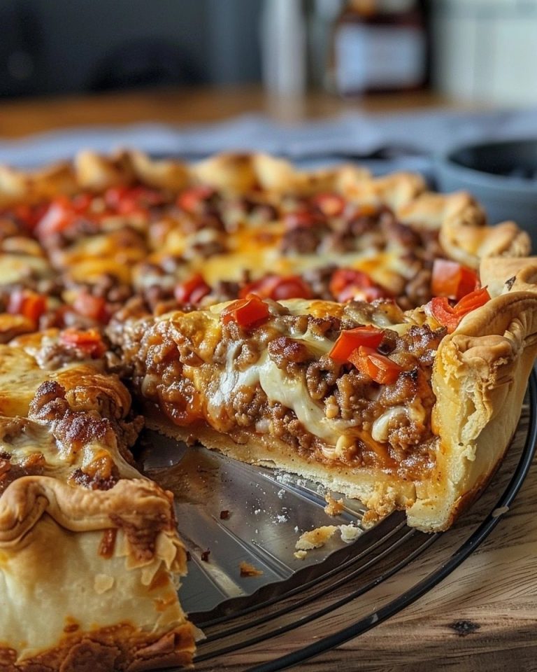 HOMEMADE CHICAGO STYLE DEEP DISH PIZZA