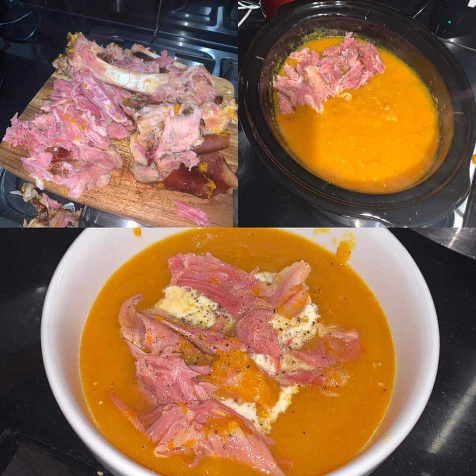 Smokey Bacon Hock Pumpkin Soup