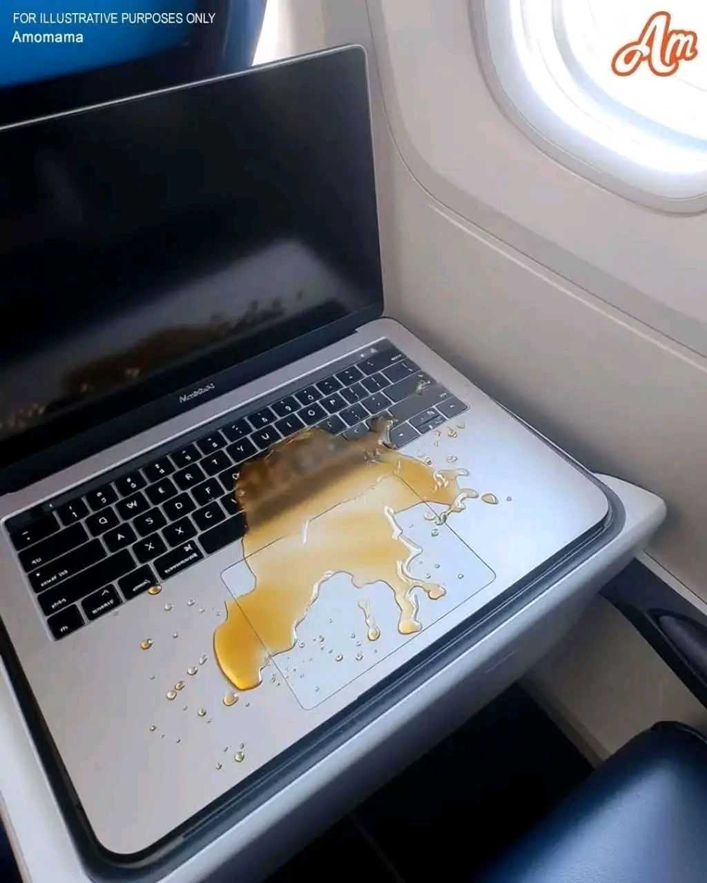 Entitled Passenger Spilled His Drink on My Laptop, Completely Ruining It – Karma Caught Up With Him as Soon as We Landed