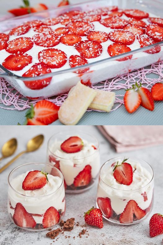 Raffaello Strawberry Tiramisu, ready in 10 minutes!