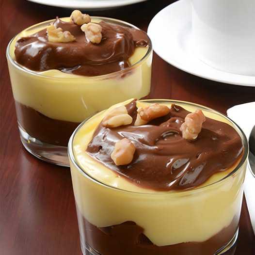 Vanilla Custard with Chocolate