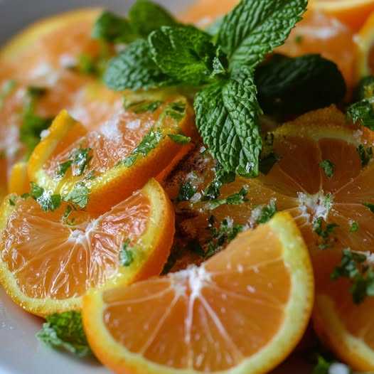 Orange salad with mint