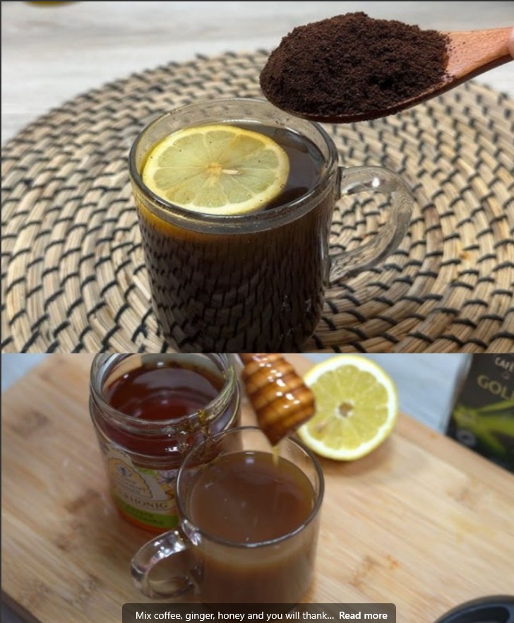 Coffee, Ginger, and Honey: A Powerful Natural Blend You’ll Love! ☕🌿🍯 Introduction Looking for a delicious, energy-boosting, and health-enhancing drink? The combination of coffee, ginger, and honey is a game-changer! This powerful blend not only wakes you up but also provides antioxidants, improves digestion, and strengthens immunity.  Let’s explore the amazing benefits of this natural mix and how to make it at home!        1. Health Benefits of Coffee, Ginger, and Honey ☕🌿🍯 ✅ Boosts Energy Naturally – Coffee provides an instant caffeine kick, while ginger and honey keep energy levels stable. ✅ Improves Digestion – Ginger helps reduce bloating, gas, and indigestion. ✅ Enhances Immunity – Honey and ginger have antibacterial and antiviral properties. ✅ Supports Weight Loss – Ginger boosts metabolism and helps burn fat. ✅ Reduces Inflammation – The mix fights inflammation, joint pain, and muscle soreness. ✅ Regulates Blood Sugar – Honey prevents blood sugar spikes, making coffee gentler on the system.  2. How to Make Coffee with Ginger and Honey ☕✨ Ingredients: ☕ 1 cup brewed coffee (hot or cold) 🌿 ½ teaspoon fresh grated ginger (or ¼ teaspoon ground ginger) 🍯 1 teaspoon raw honey (adjust to taste) 🥛 Optional: Splash of plant-based milk (almond, oat, or coconut milk)  Instructions: 1️⃣ Brew your favorite coffee as usual. 2️⃣ Add grated ginger directly into the coffee and stir well. 3️⃣ Let it sit for 1-2 minutes to infuse, then strain (if using fresh ginger). 4️⃣ Stir in honey and mix until fully dissolved. 5️⃣ (Optional) Add a splash of plant-based milk for a creamy taste. 6️⃣ Enjoy warm or serve over ice for an iced version!  💡 Tip: For an extra kick, add a pinch of cinnamon or turmeric!  3. Best Times to Drink This Blend