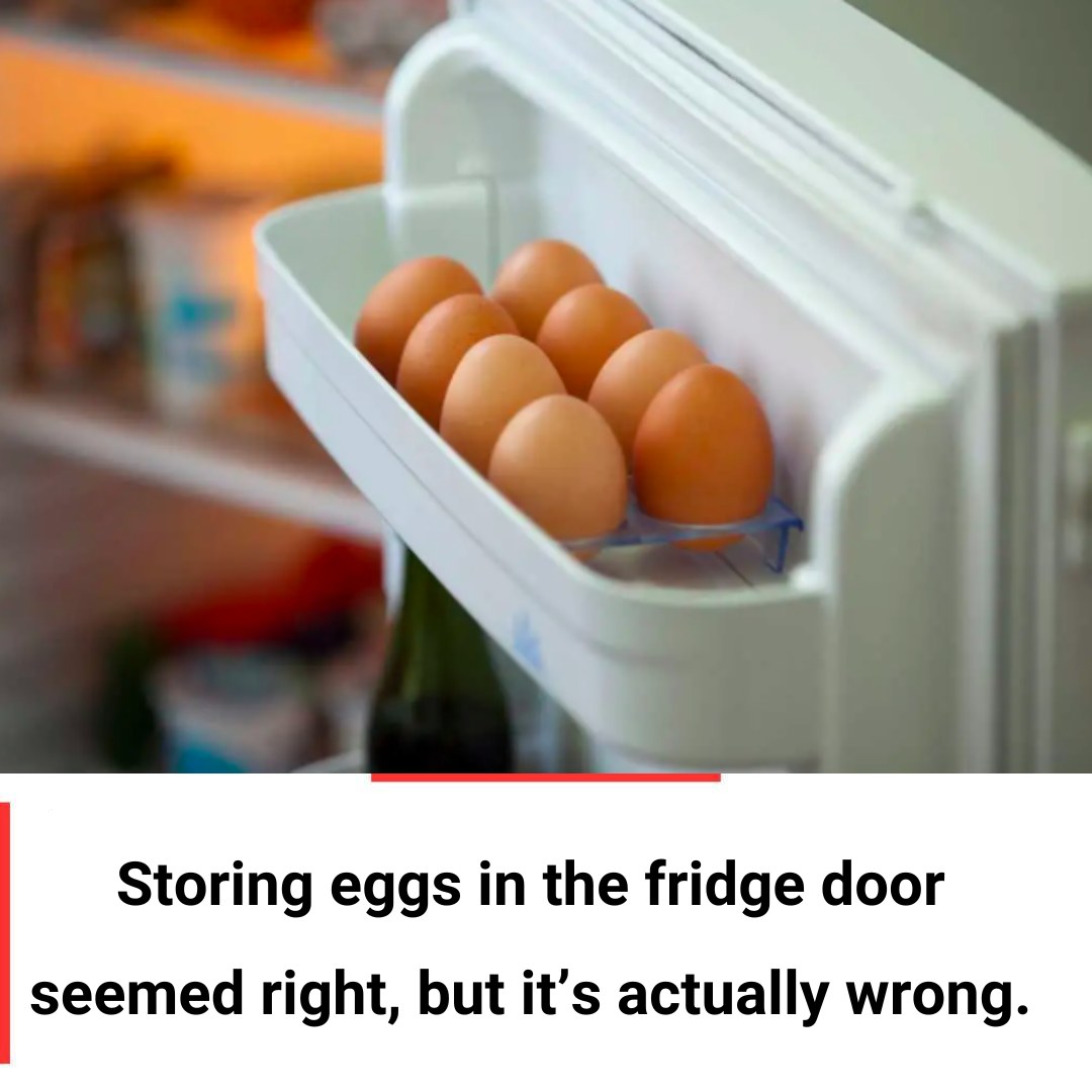 Eggs should not be stored in the refrigerator door