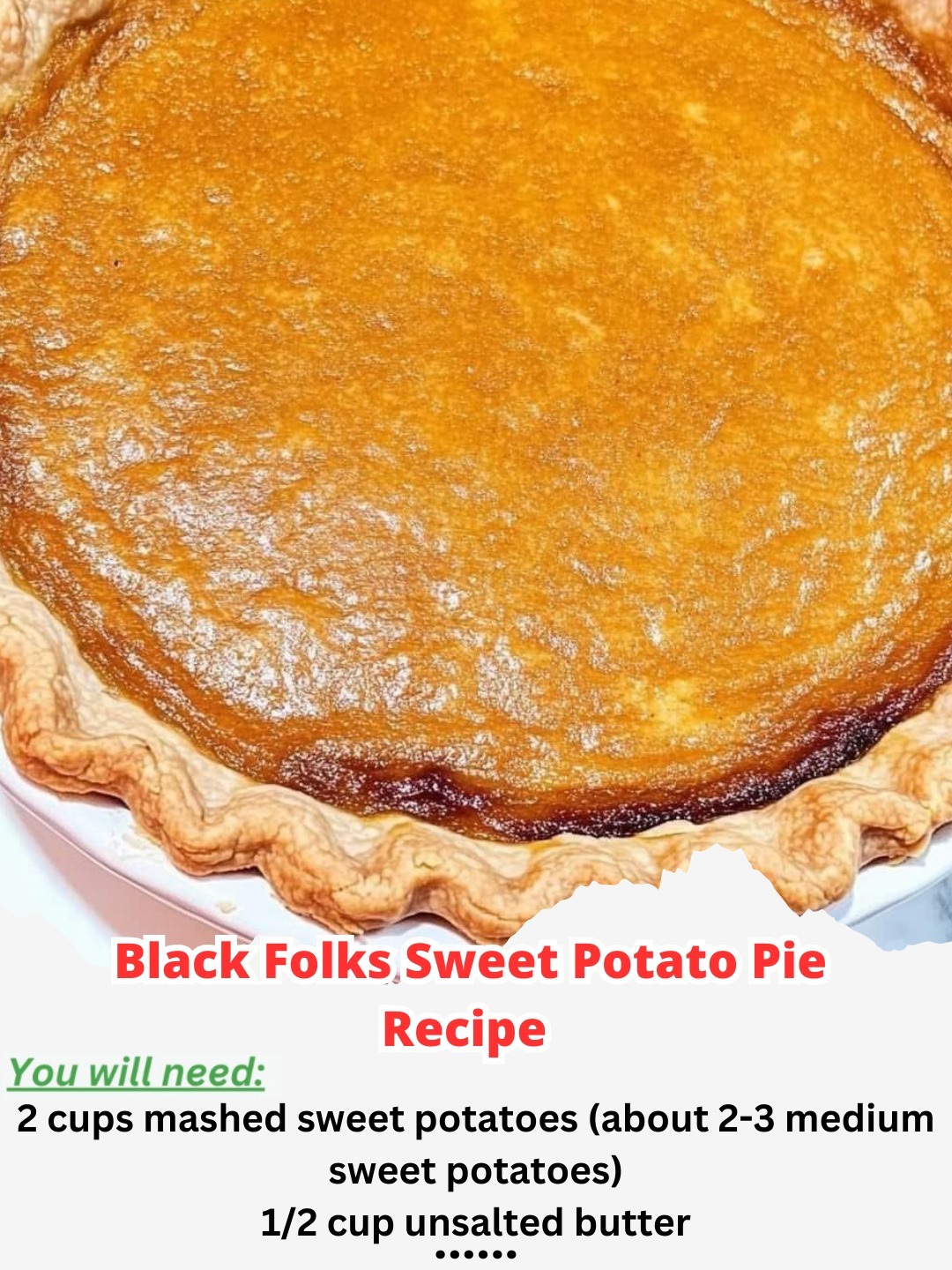 Black Folks Sweet Potato Pie Recipe