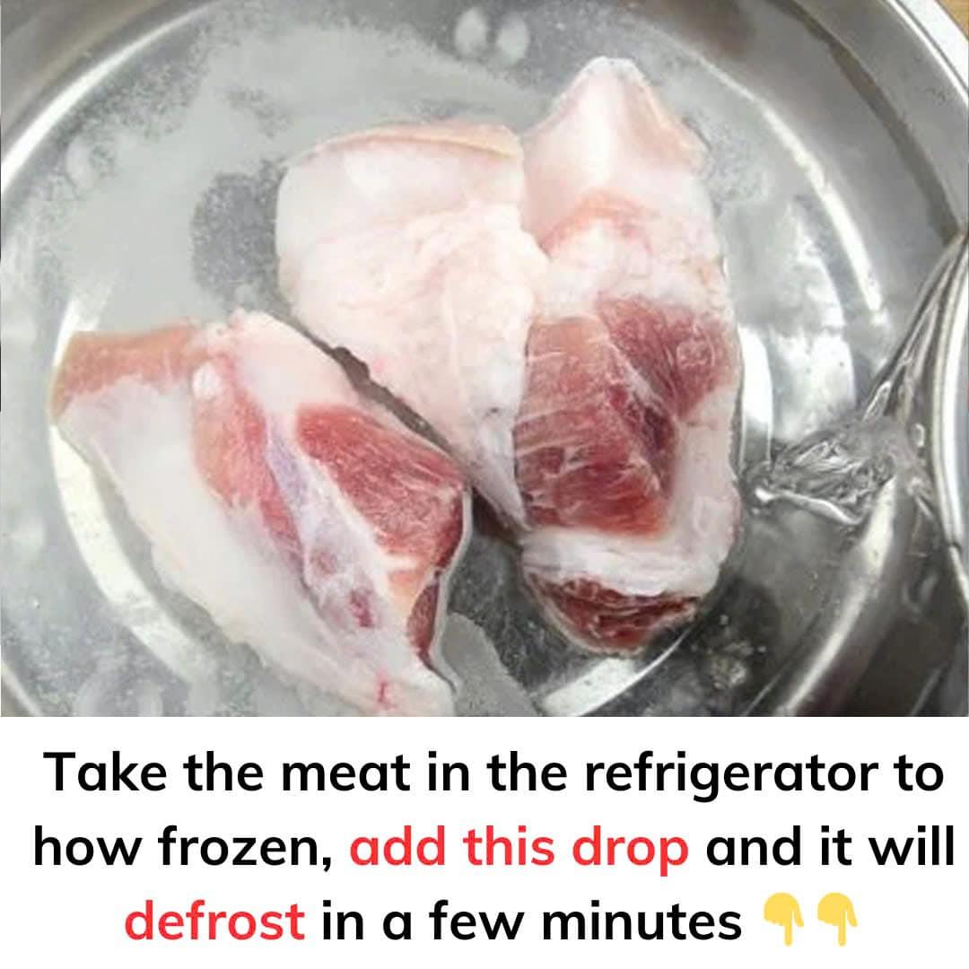 Take the meat in the refrigerator to how frozen