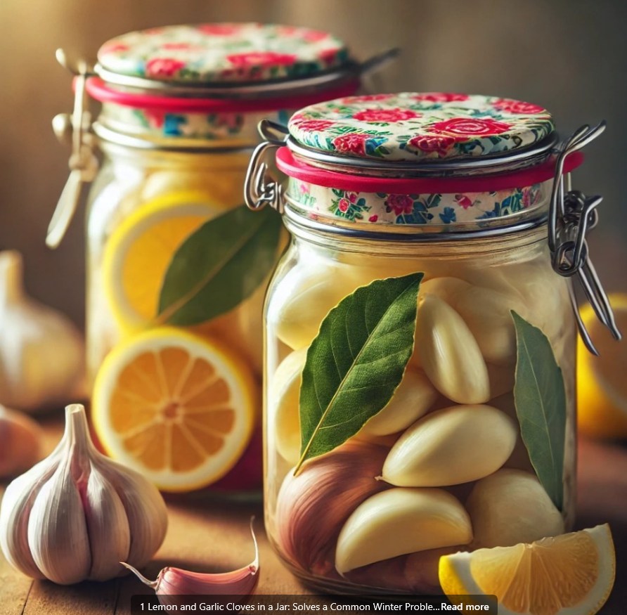 1 Lemon and Garlic Cloves in a Jar: The Natural Winter Remedy You Need!