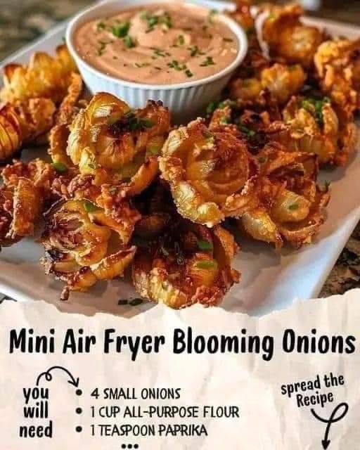 Mini Air Fryer Blooming Onions