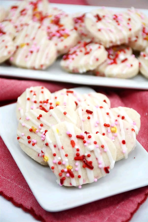 Mini Valentine Shortbread Cookies