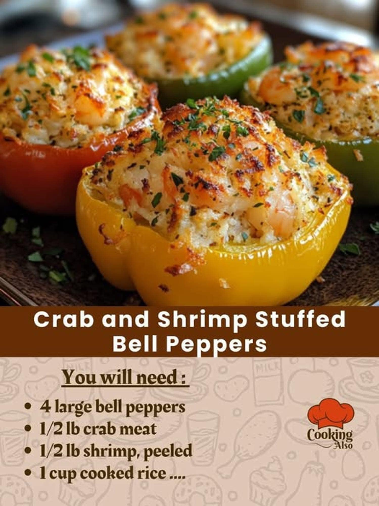 Crab and Shrimp Stuffed Bell Peppers