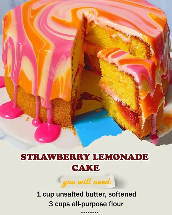 Strawberry Lemonade Cake