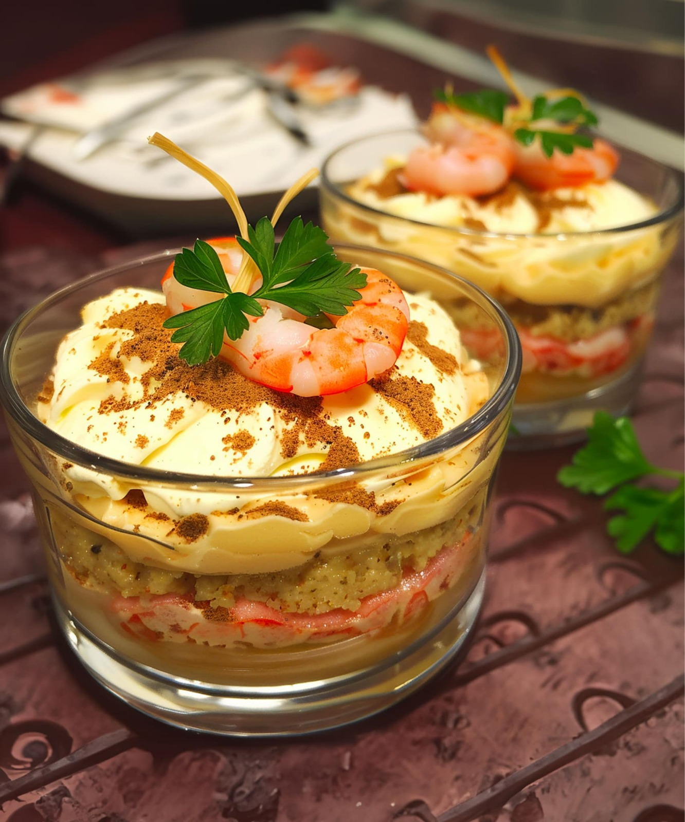 Tiramisu with Pink Shrimps: a refined and surprising appetizer