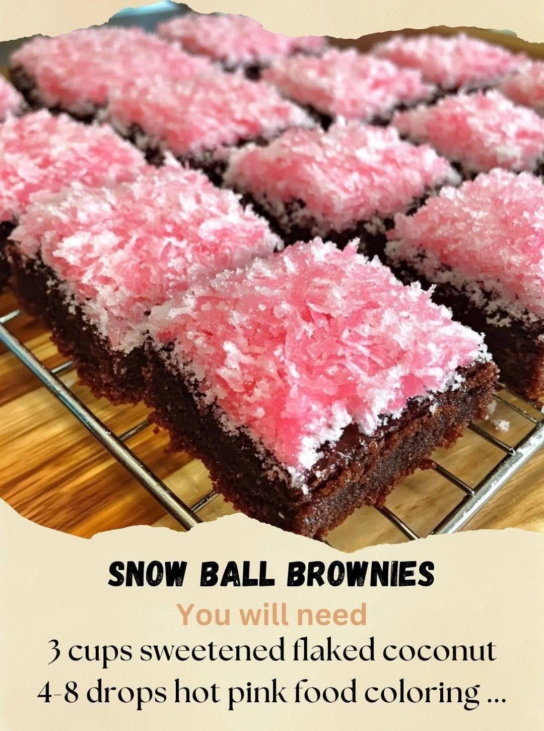 Snow Ball Brownies